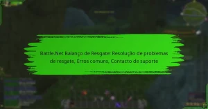 Battle.Net Balanço de Resgate: Resolução de problemas de resgate, Erros comuns, Contacto de suporte