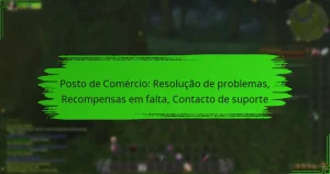 Posto de Comércio: Resolução de problemas, Recompensas em falta, Contacto de suporte